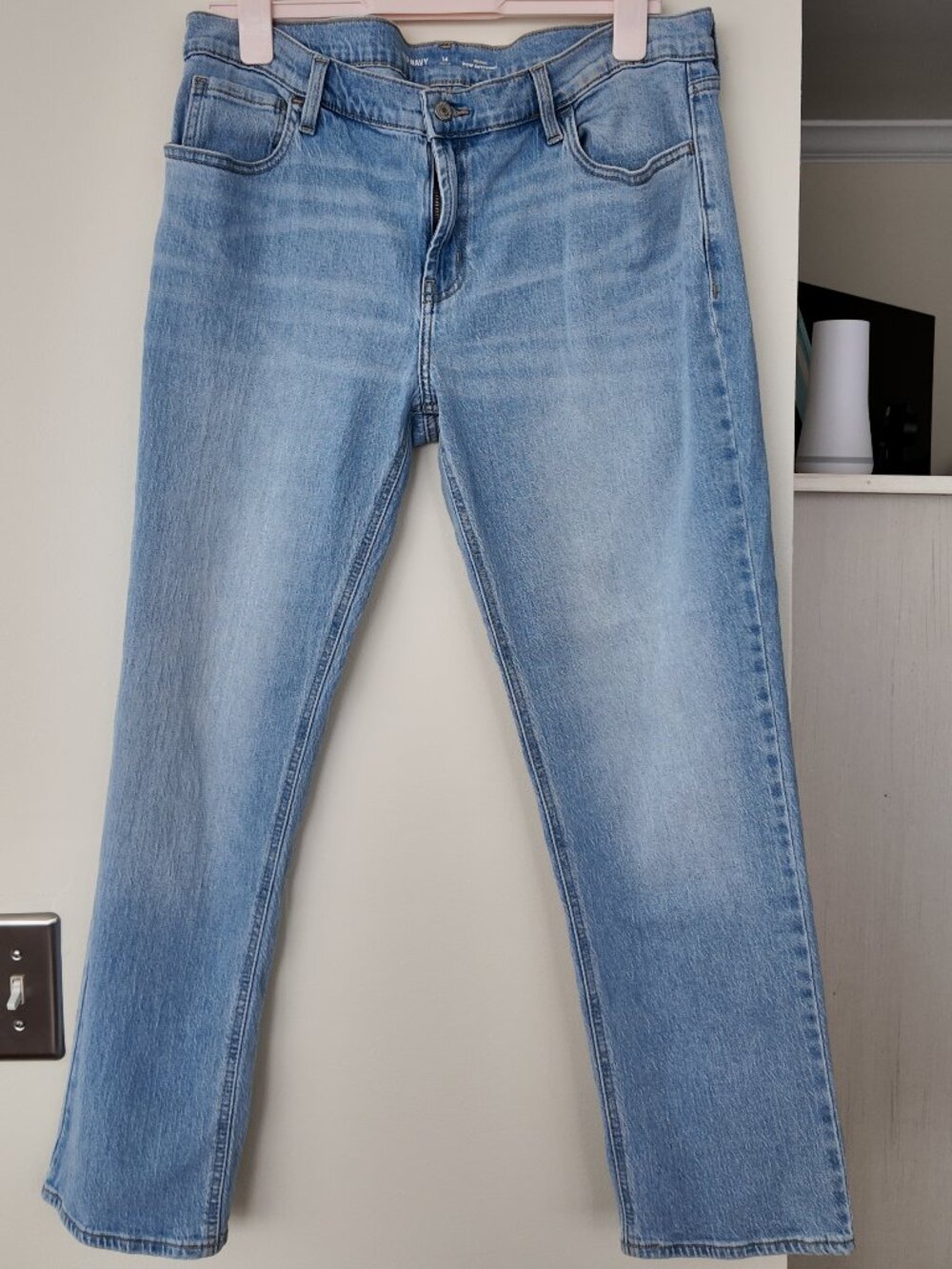 Old Navy Mid-Rise Wow Boyfriend Jeans Light Wash Petite | Size 14P
